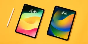 2 ipads juntos amarelo para conserto